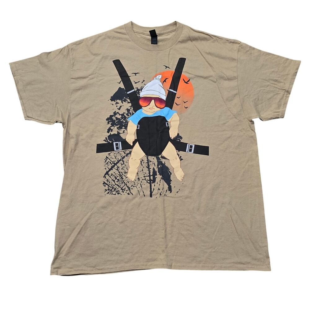 The Hangover Baby Carlos Graphic T-Shirt Tan Short Sleeve Shirt